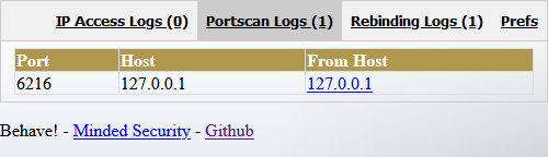 Portscan log